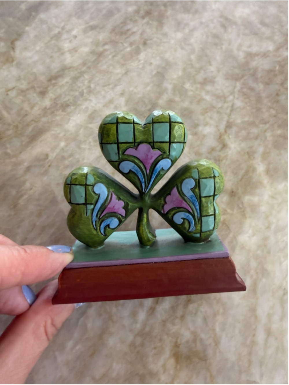 Green Pink Shamrock Decor One Size